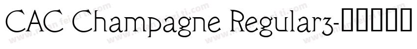 CAC Champagne Regular3字体转换